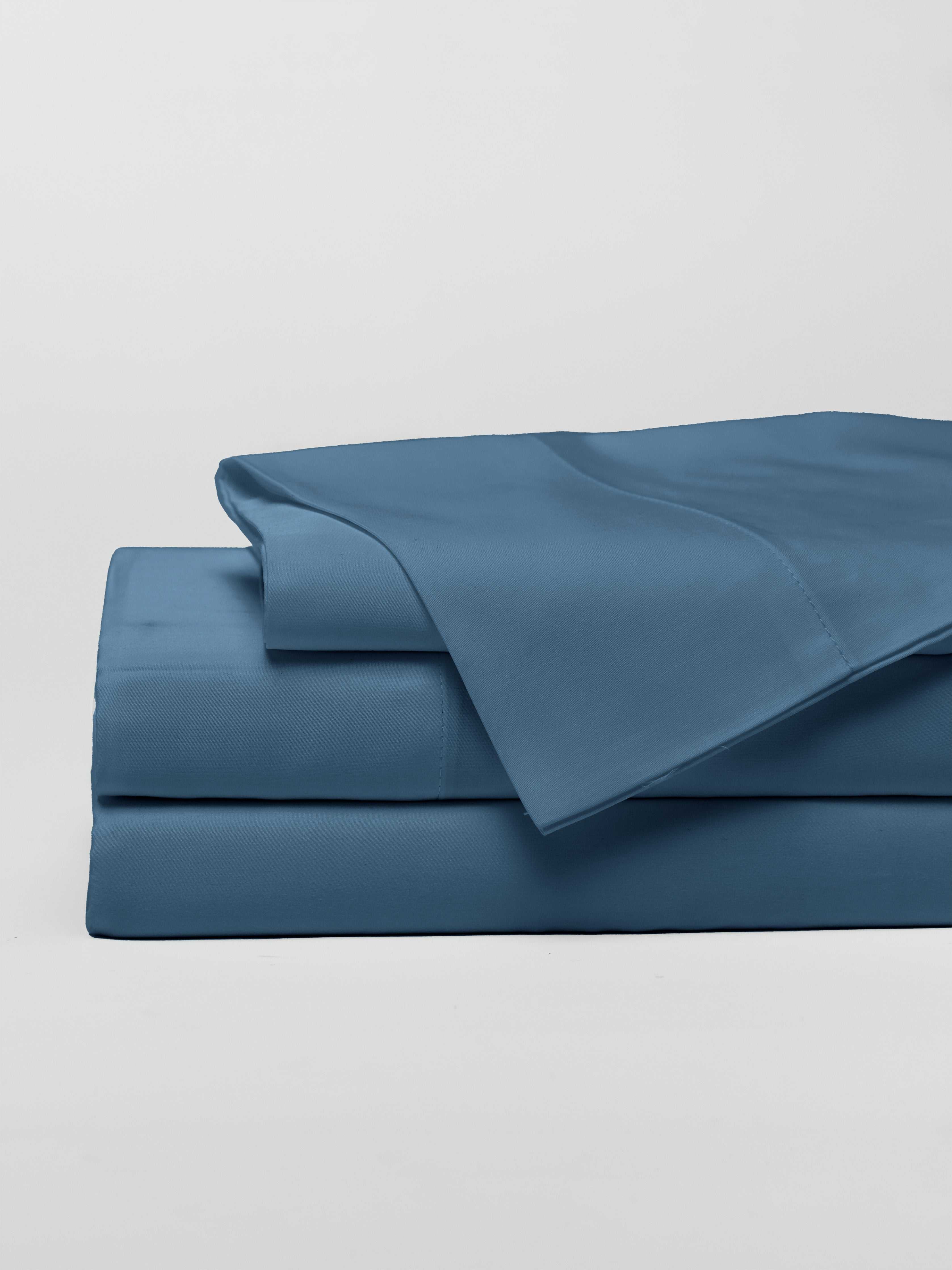 Bamboo Viscose Sheet Set in Pacific Blue (Size: Split King) - Cozy Earth