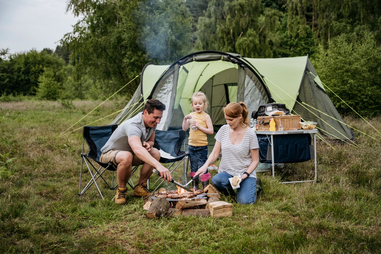 Family on camping trip