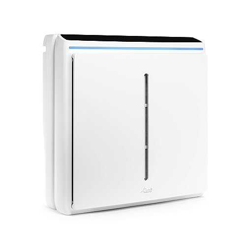 Rabbit Air A3 SPA-1000N Ultra Quiet HEPA Air Purifier, 6 stage filtration, Wall Mountable, For Large Rooms, Removes Airborne Allergens, Smoke, Dust, Mold, & VOCs (White, Pet Allergy Filter)