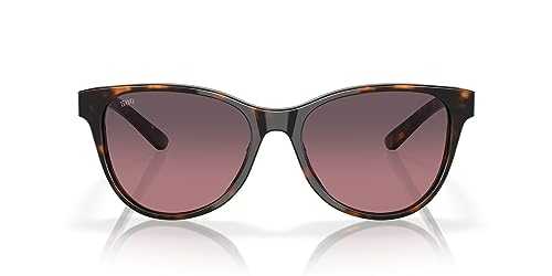 Costa Del Mar Women's Catherine Polarized Cat Eye Sunglasses, Tortoise/Rose Gradient 580G, 57 mm