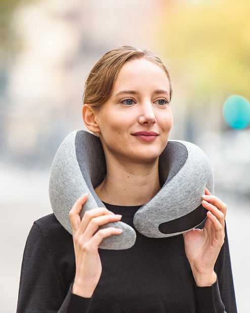 Travelrest Ultimate Travel Pillow & Neck Pillow - Straps to Airplane & Car  Seat - Best Accessory for Plane, Auto, Bus, Train, Office Napping, Camping