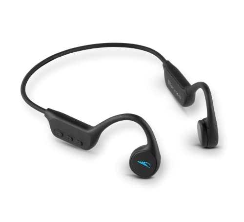 H2O Audio TRI Multi-Sport Waterproof Bone Conduction Open Ear Bluetooth Headphones with Built-in MP3 Player Up to 6-Hour Battery Life, 8 GB - for Swimming, Running, Cycling, Hiking (Black)