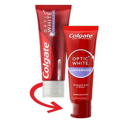 Colgate Optic White Advanced Hydrogen Peroxide Toothpaste Sparkling White 3.2 oz