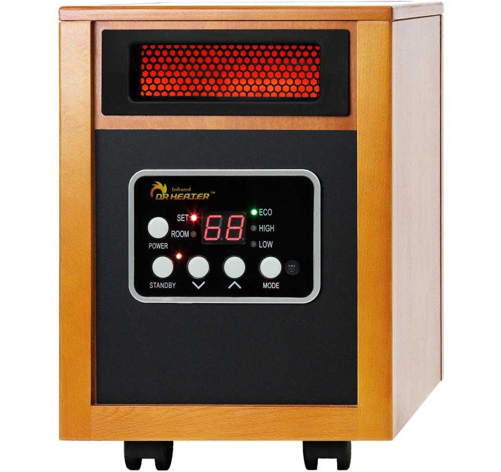 Dr. Infrared Heater Up to 1500-Watt Infrared Quartz Cabinet Indoor Electric Space Heater with Thermostat and Remote Included | DR-968