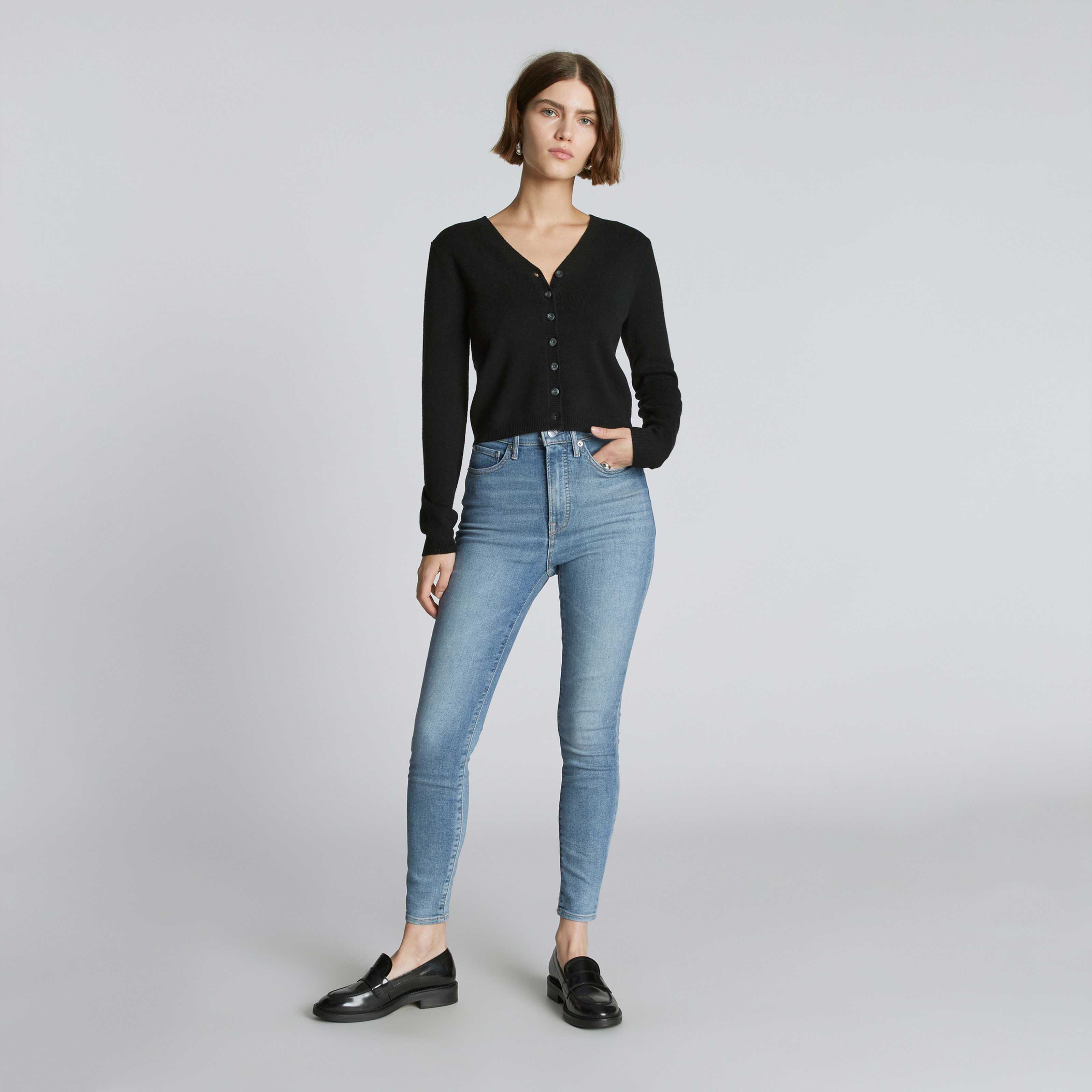Wearslim® Women's Casual High Waist Relaxed Fit Ripped Denim Jeans | Ultra  Soft Denim Jeans | Wide Leg, Full Length Denim Pants | Stylish Denim Ripped