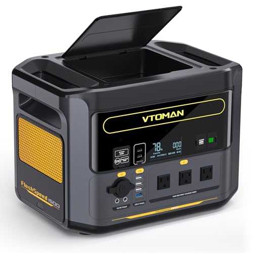 VTOMAN FlashSpeed 1500 Portable Power Station 1500W (3000W Peak), 1548Wh Backup LFP Battery Generator, Expandable To 3096Wh, Recharge 0-100% within 1 Hour, for Electric Backup & Blackout Emergency