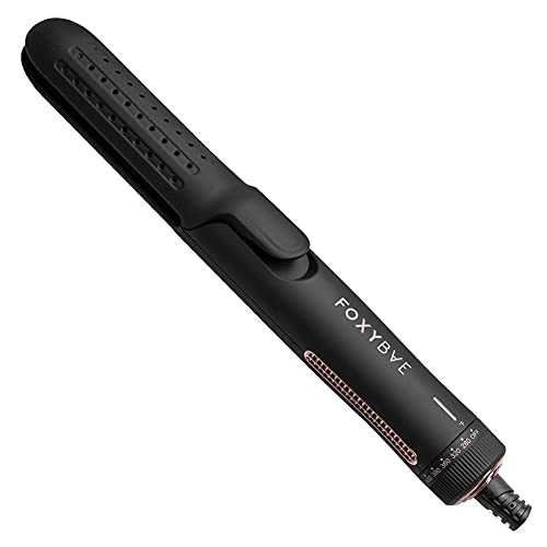 FoxyBae 2 in 1 Flat Iron - Ceramic Tourmaline Technology - Hair Straightener with Negative Ions - Straightens & Curls Hair - Professional Salon Grade Hair Styling Tool