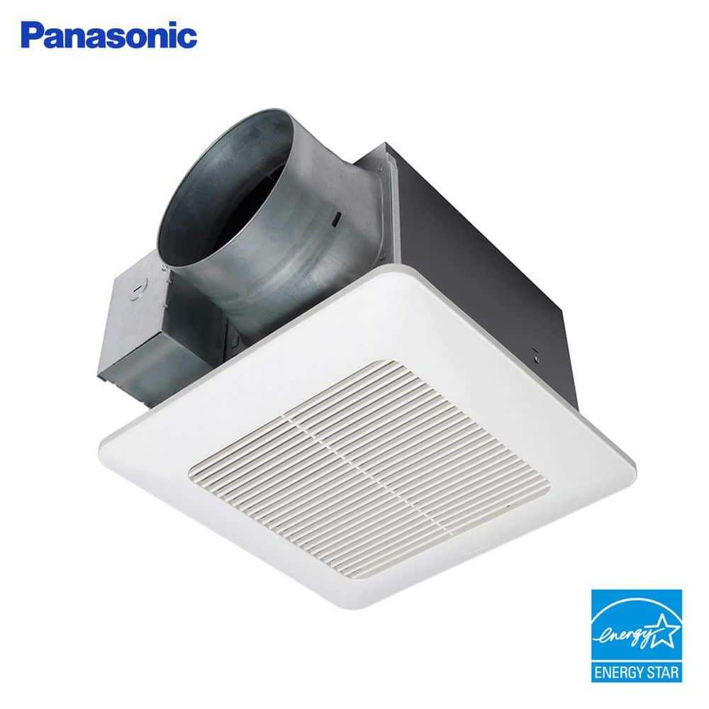 Panasonic WhisperCeiling DC Fan with Pick-A-Flow Speed Selector 110/130 or 150 CFM and Flex-Z-Fast Installation Bracket, White