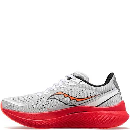 Saucony Men's Endorphin Speed 3 Running Shoe, White/Blck/Vizi, 10.5
