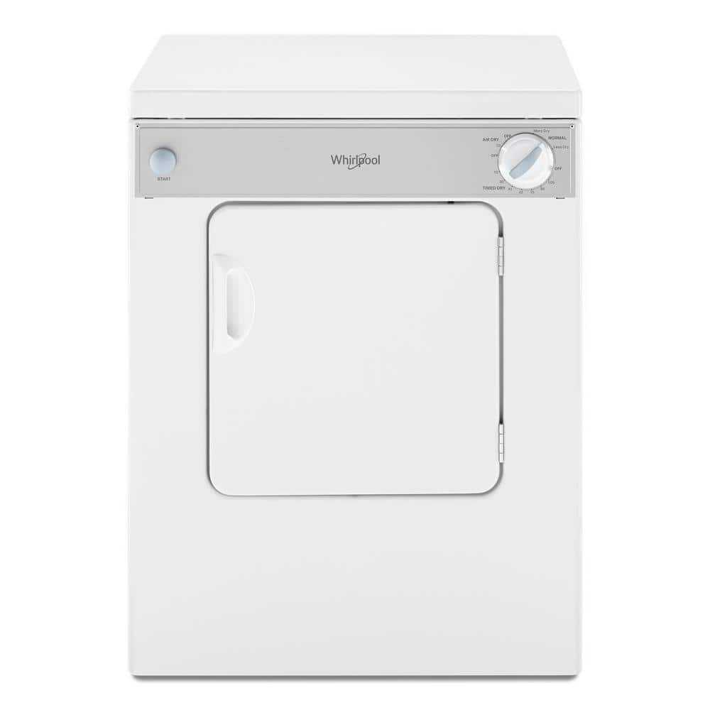 3.4 cu. ft. 120-Volt White Compact Electric Vented Dryer with Flexible Installation