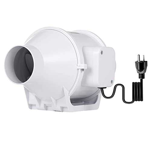 Hon&Guan 3 Inch Duct Fan, High Efficiency Inline Fan Mixed Flow Ventilation System Exhaust Air Fan for Bathroom, Kitchen, Grow Tent, 3D Printer (S Series)