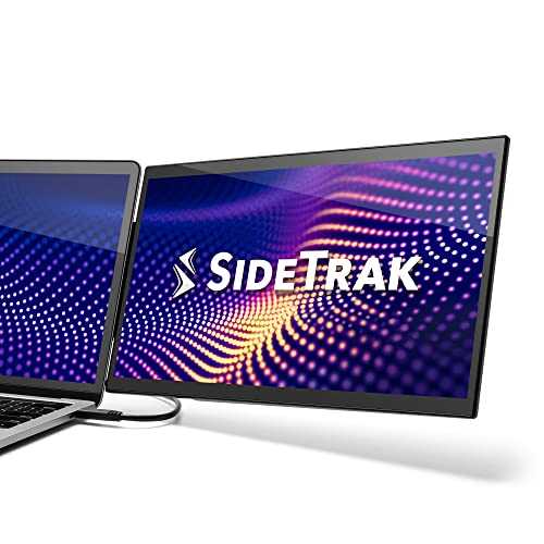 SideTrak Swivel Pro 13.3” | Ultra Slim Attachable Portable Monitor for Laptop | Patented 2023 Version | FHD IPS Rotating Dual Laptop Screen | Mac, PC, & Chrome Compatible | USB-C Connection