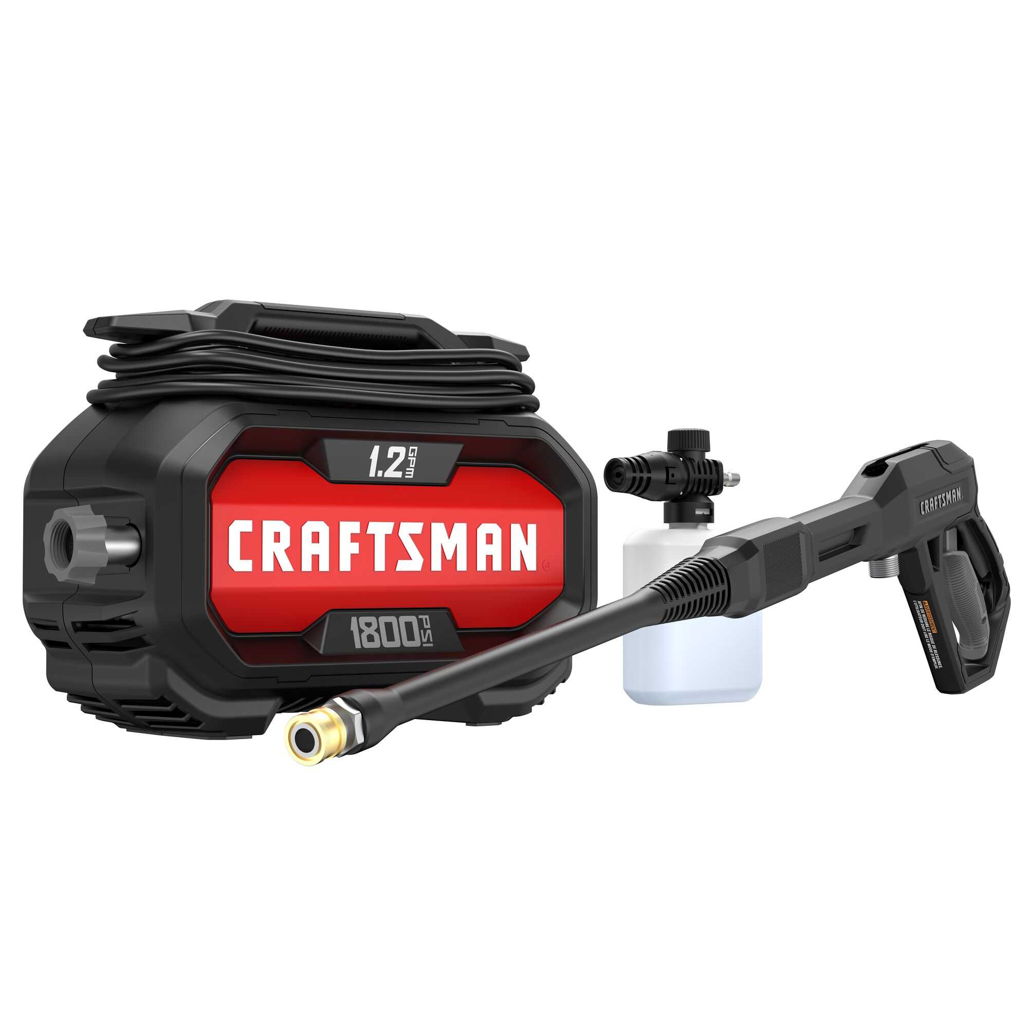 CRAFTSMAN 1800 PSI 1.2-Gallons Cold Water Electric Pressure Washer in Black | CMEPW1800
