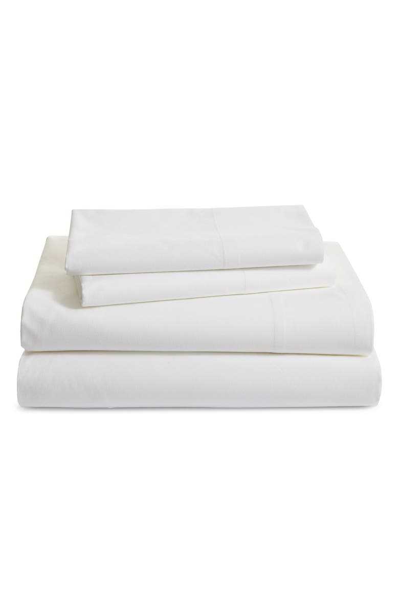 Nordstrom at Home Percale Sheet Set in White at Nordstrom, Size King