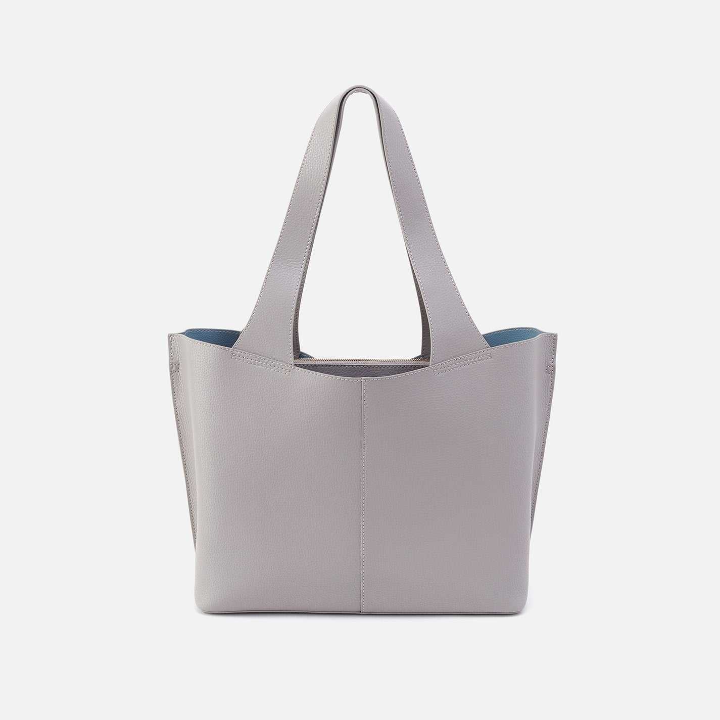 Vida Tote In Micro Pebbled Leather - Morning Dove Grey Tote Bag in Morning Dove Grey | Hobo®