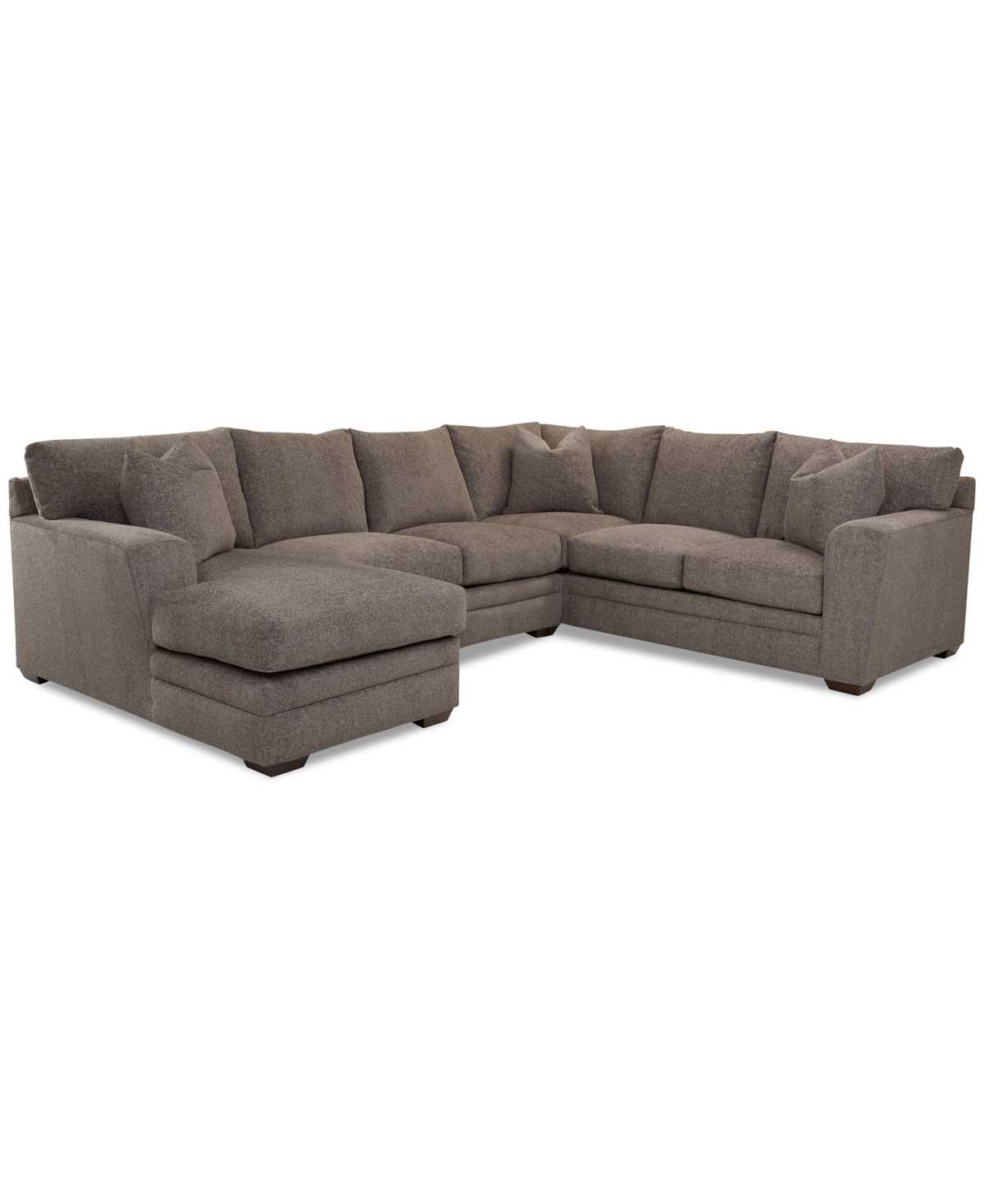Closeout! Loranna 3-Pc. Fabric Sectional with Chaise, Created for Macy's - Tan