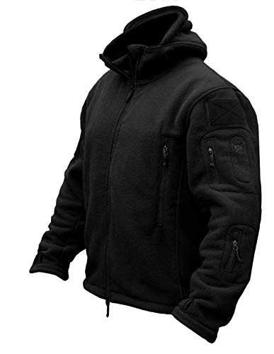 CRYSULLY Man Zipper Warm Coat Jacket Sportswear Fleece Lining Hiking Skiing Travelling Jacket Coats Black
