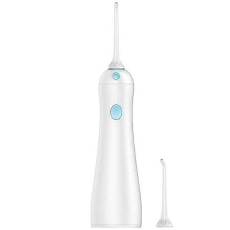 Equate HydroClean Cordless Water Flosser with Removable Tank 2 Pressure Cleaning Tips White