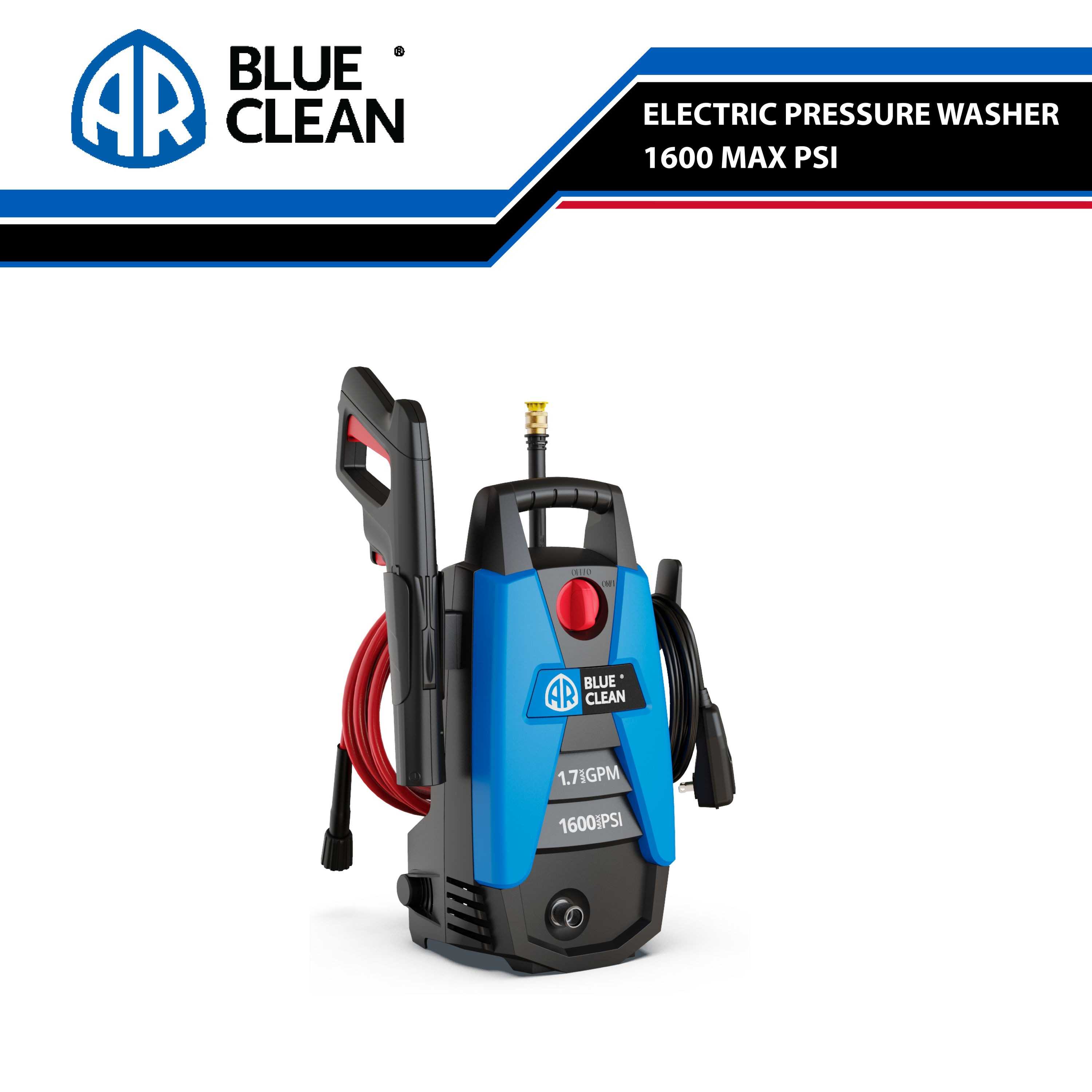 AR Blue Clean 1600 PSI 1.7-Gallons Cold Water Electric Pressure Washer | BC111HS