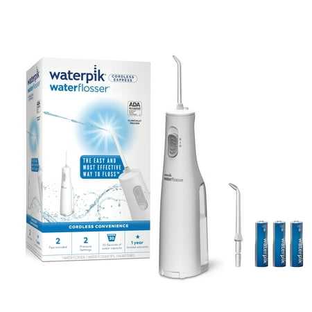 Waterpik Cordless Express Portable Water Flosser Oral Irrigator WF-02 White