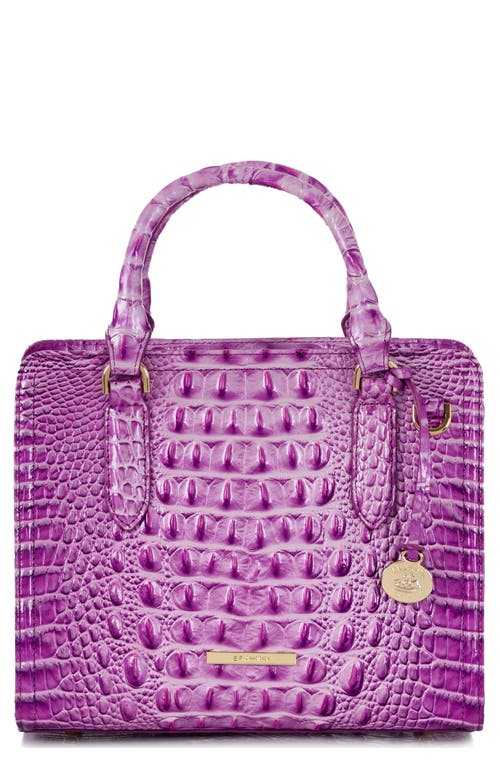 Brahmin Cami Croc Embossed Leather Satchel in Lilac Essence at Nordstrom