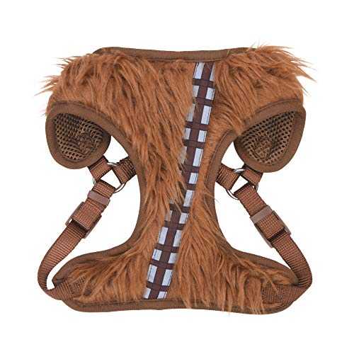 Star Wars for Pets Chewbacca Cosplay Dog Harness for Small Dogs, Small (S) | Brown Small Dog Harness is Cute No Pull Dog Harness | Merch for Dogs or Pet Costume