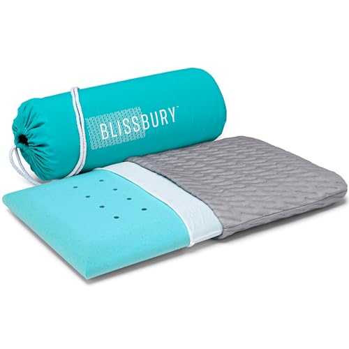 BLISSBURY 2.6 Inch Ultra Thin Pillow for Sleeping | Premium Memory Foam Flat Pillow for Stomach Sleeper | for Back & Stomach Sleeper | Certified Foam for Neck and Back Support | Removable Pillow Case