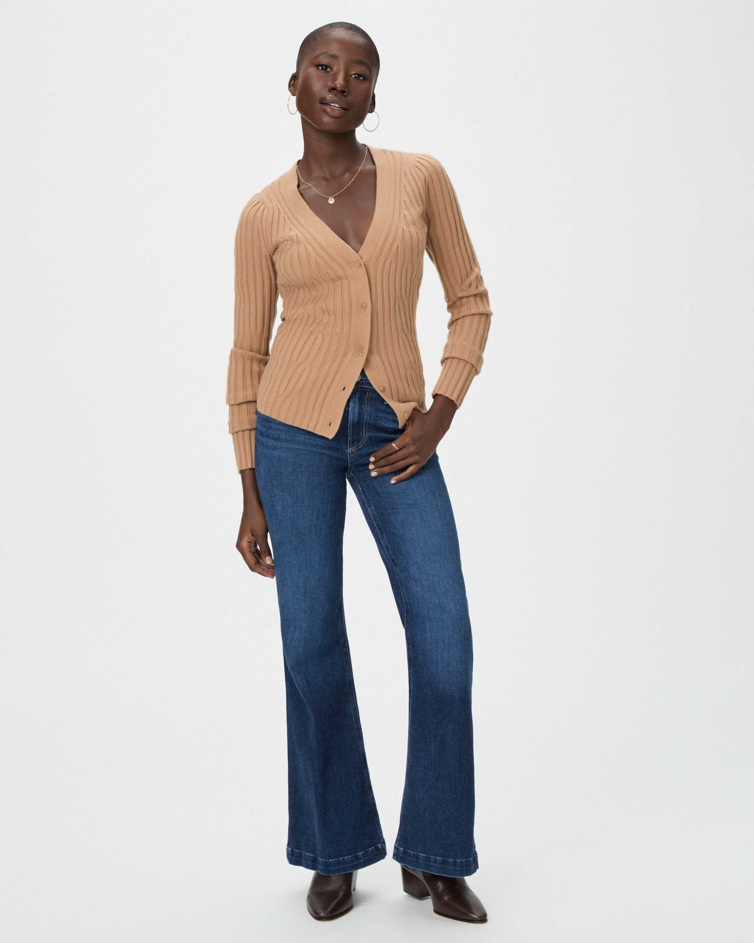 Flare Jeans That Don't Require Hemming for Short and Average Height Girls