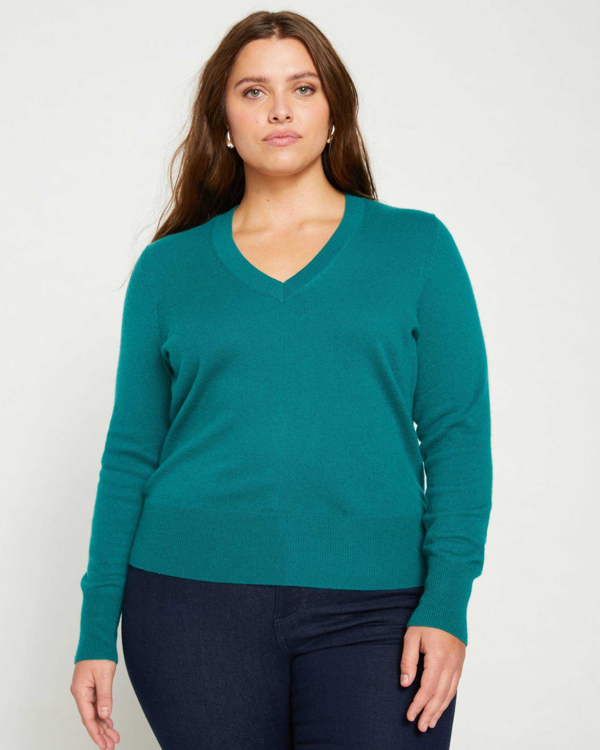 Universal Standard Pure Cashmere V Neck Sweater