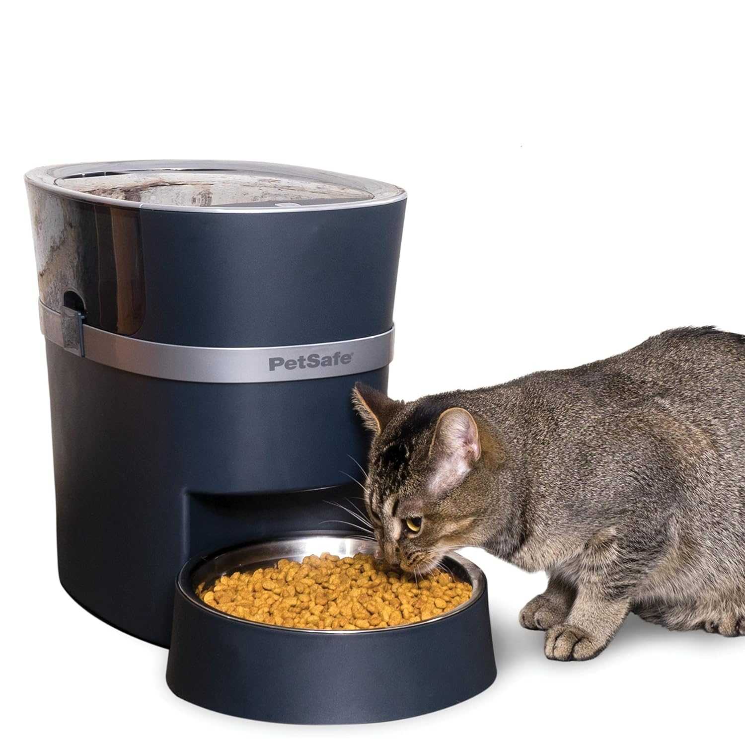 PetSafe® Smart Feed Dog & Cat Automatic Feeder Plastic (affordable option)/Metal/Stainless Steel (easy to clean) in Gray | Wayfair PFD00-16828