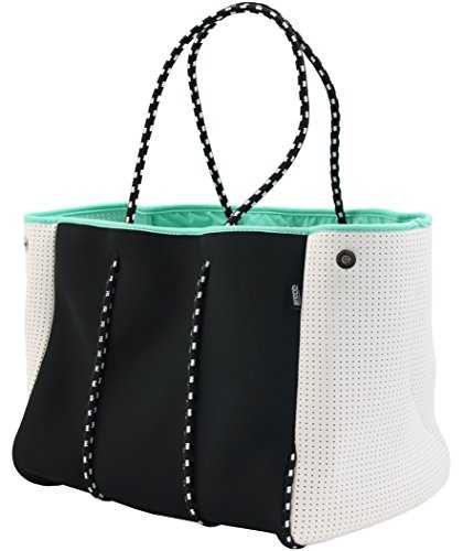 QOGiR Neoprene Multipurpose Beach Bag Tote with Inner Zipper Pocket … …