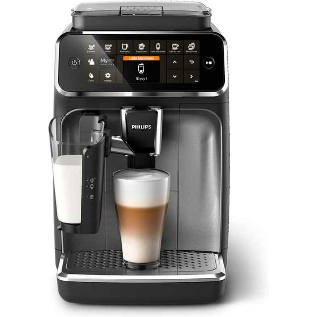 PHILIPS 4300 Series Fully Automatic Espresso Machine w/ LatteGo, Silver (EP4347/94)