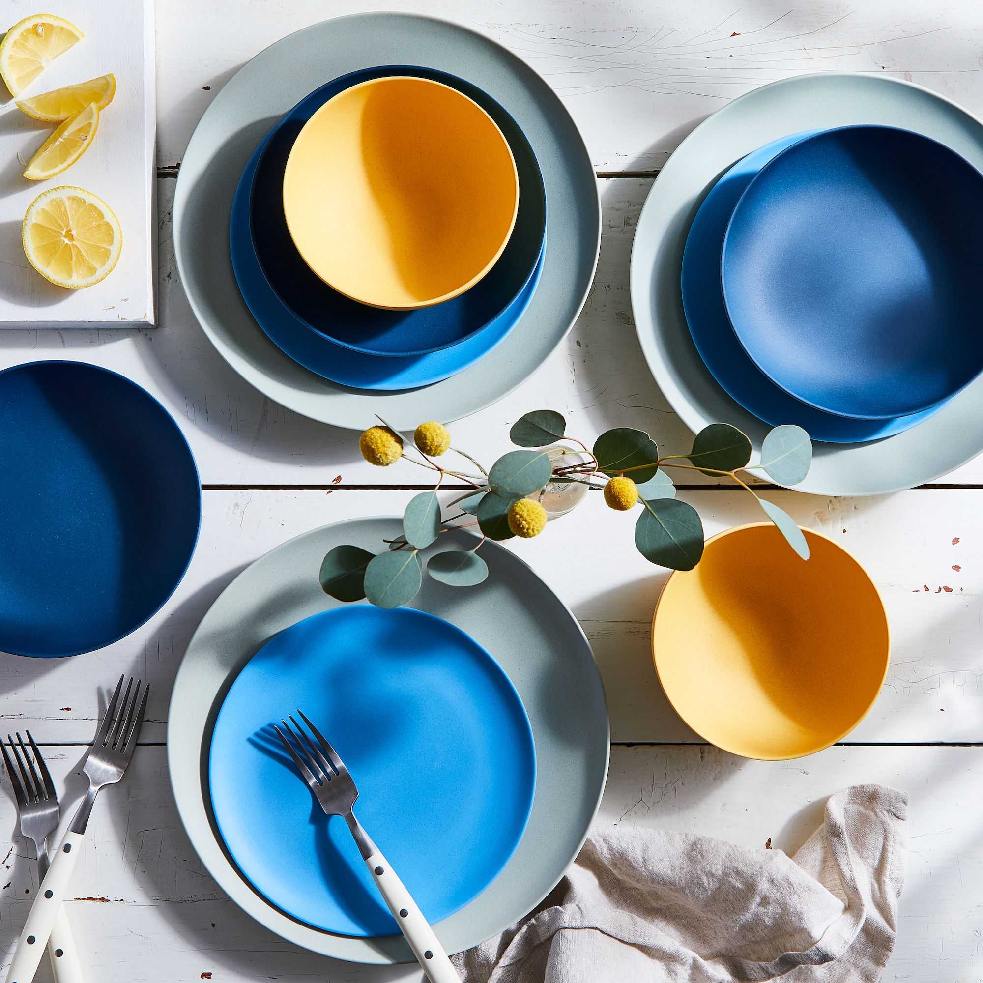 Fable New York Colorful Bamboo Dinnerware