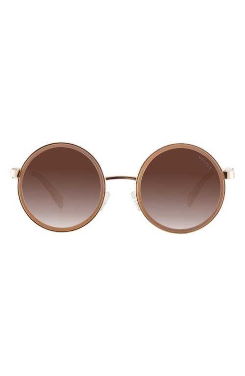 Velvet Eyewear Essie 52mm Gradient Round Sunglasses in Blush at Nordstrom