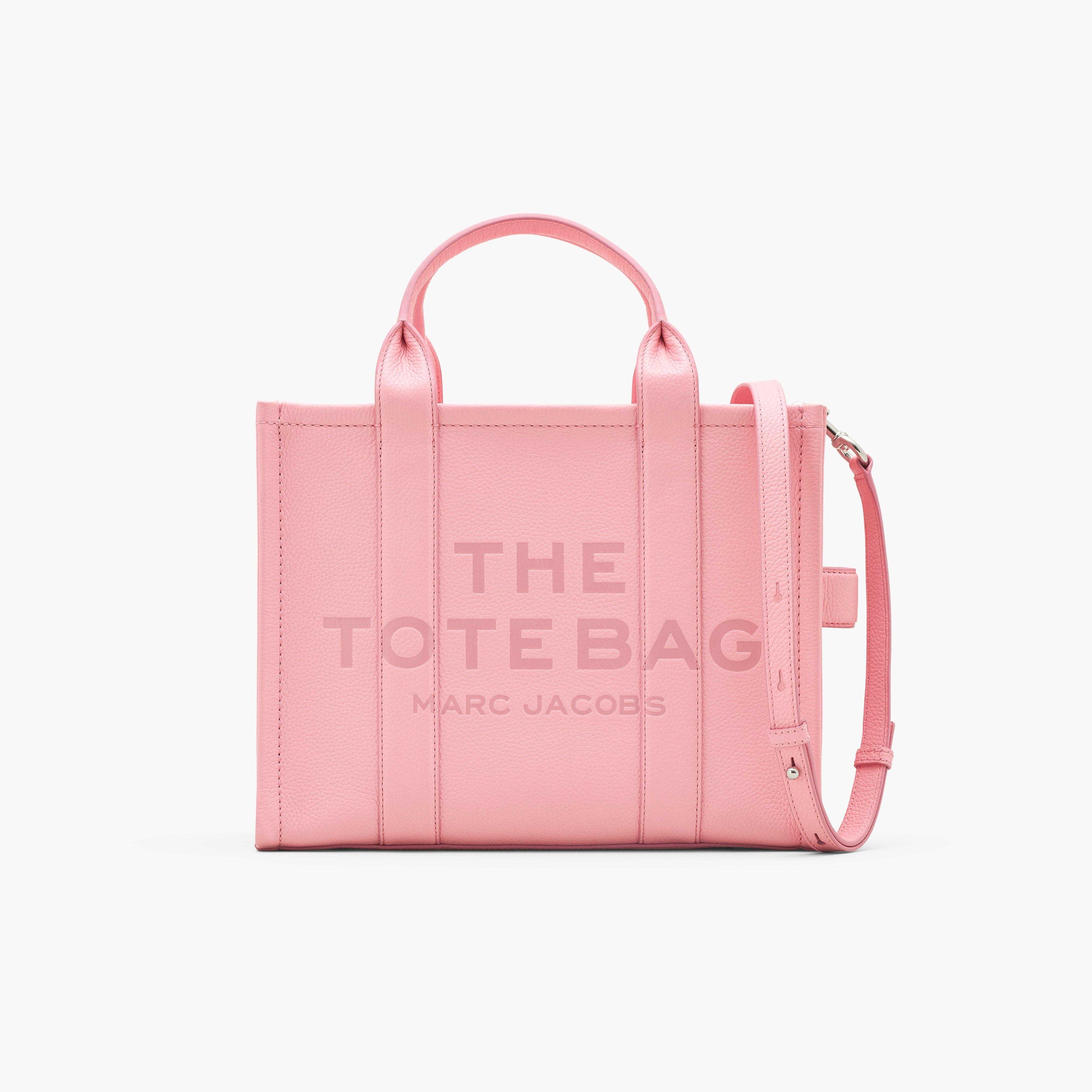 MARC JACOBS The Leather Medium Tote Bag in Ribbon Pink