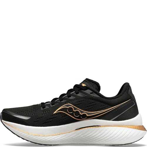 Saucony Women's Endorphin Speed 3 Running Shoe, Black/GOLDSTRUCK, 5.5
