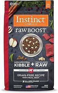 Instinct Raw Boost Grain-Free Recipe with Real Chicken Natural Dry Dog Food by Nature s Variety 4 lb. Bag
