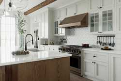 Traditional large L-shaped kitchen