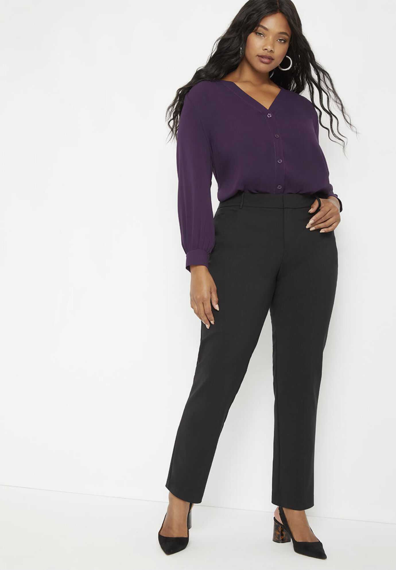 Eloquii Kady Fit Double-Weave Pant