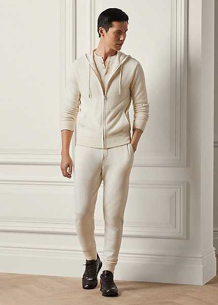 Ralph Lauren Wool-Blend Jogger Pant in Classic Cream - Size M