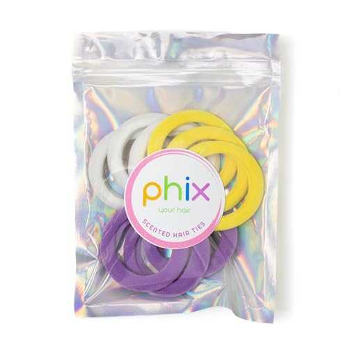 phix Scented Hair Ties 9 pack | Snag Free Ponytail Holders for Thick Hair