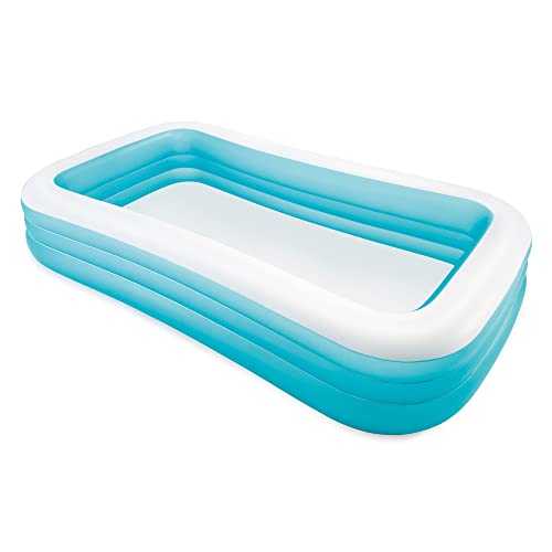 INTEX 58484EP Swim Center Inflatable Family Pool: 277 Gallon Capacity – 120" x 72" x 22" – Blue