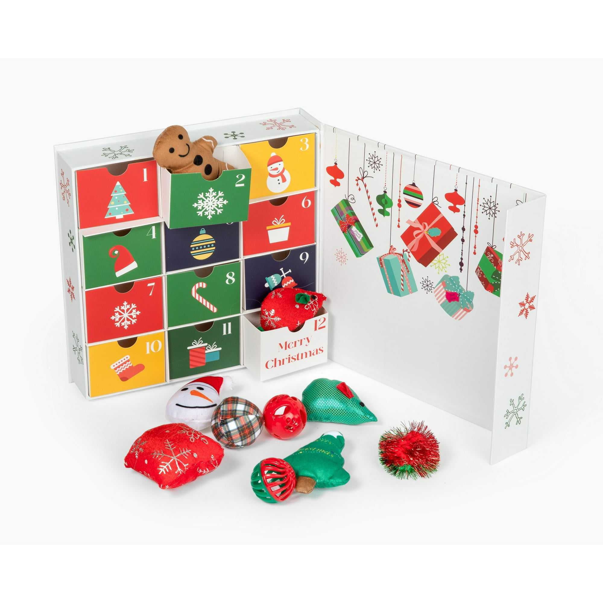 Midlee Cat Advent Calendar - 12 Days of Christmas-Filled Cat Toy Gift