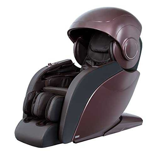 Osaki OS-4D Escape (Dark Brown & Black) 4D Roller Mechanism with S-Track, Chromo-Therapy Space Capsule Cover, Heating on Lumbar and Calf with Full Body Airbag Massage.