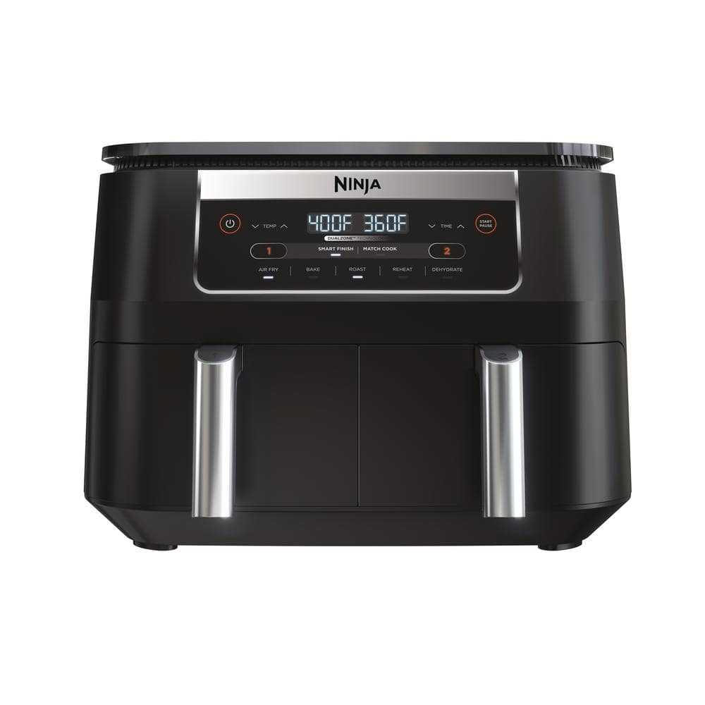 NINJA Foodi 6 qt. 5 in-1 2-Basket Black Air Fryer with DualZone Technology DZ090