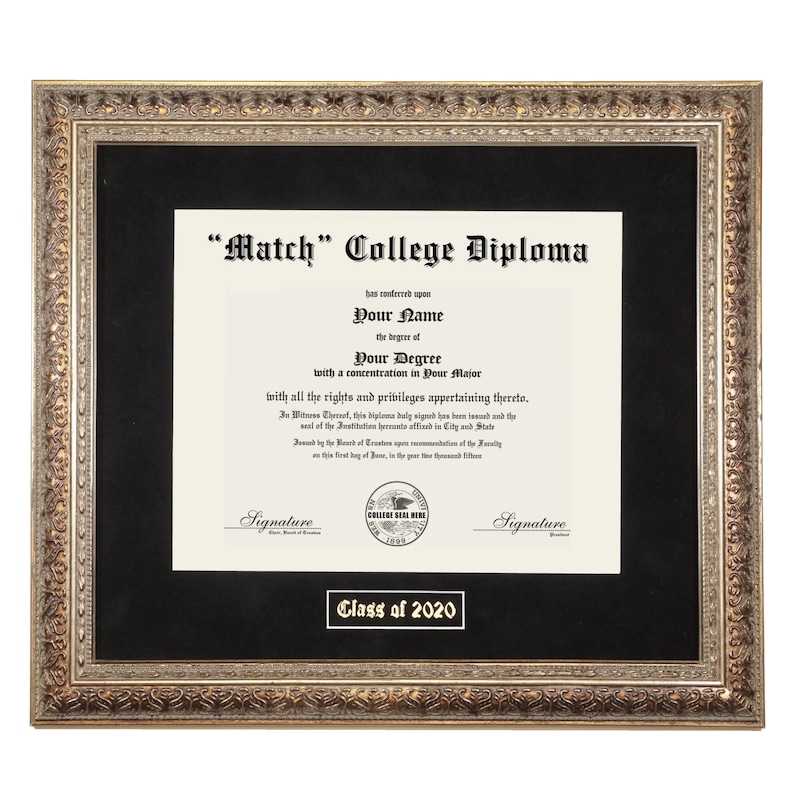 L. A. Gold Leaf College Diploma Frame