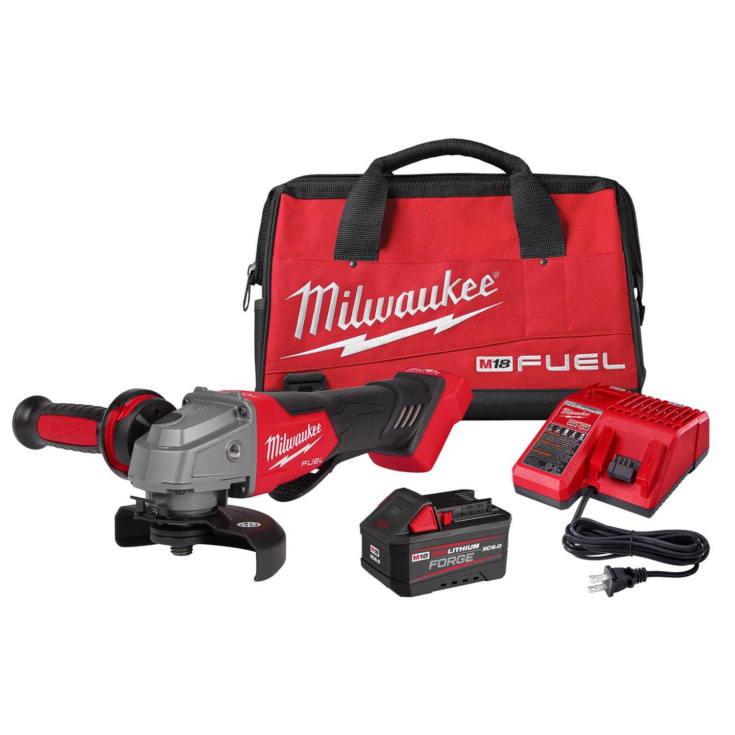 Milwaukee M18 FUEL Cordless 4-1/2 to 5 in. Angle Grinder Kit (Battery & Charger)
