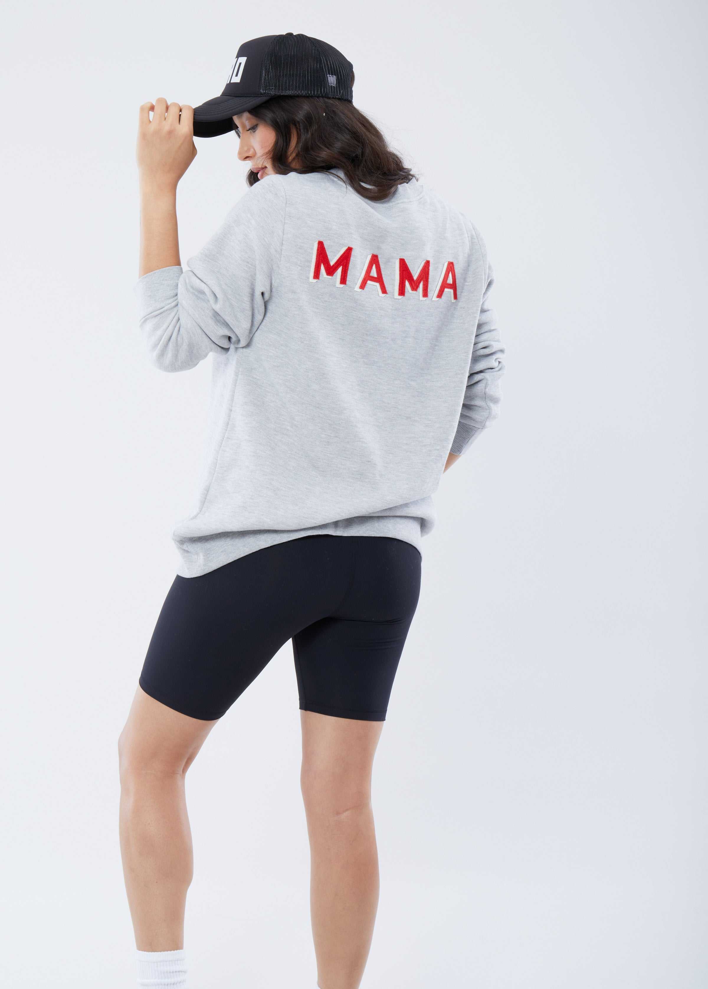 Maternity Mama Sweatshirt Light Heather Grey Medium