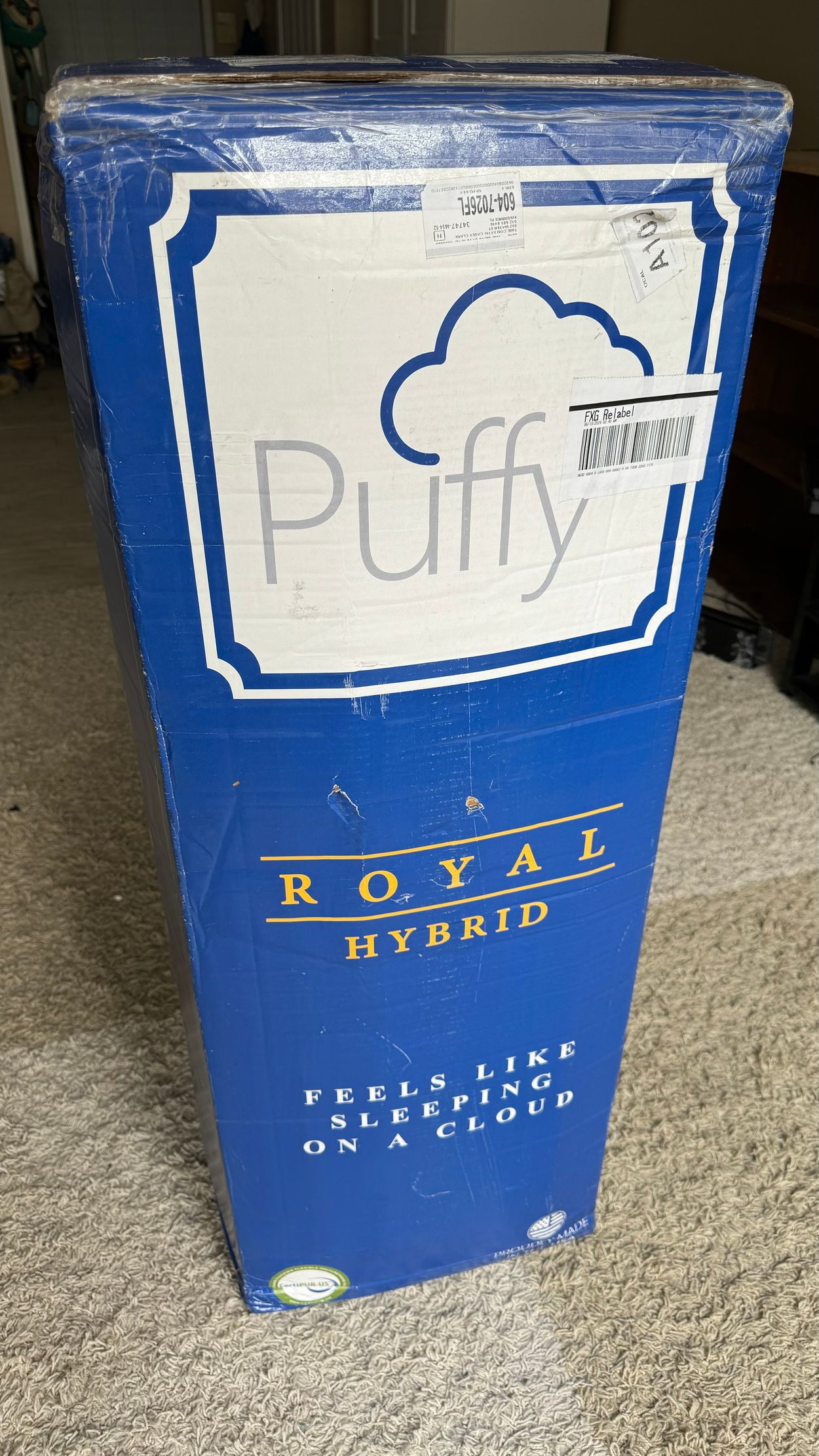 Puffy Royal Mattress delivery