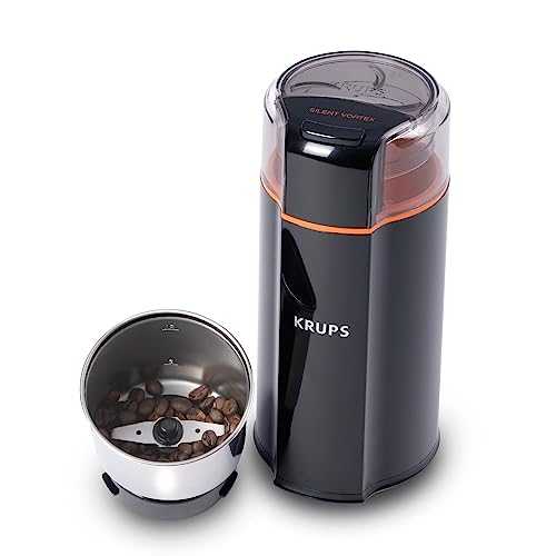Krups Silent Vortex Coffee and Spice Grinder with Removable Dishwasher Safe Bowl